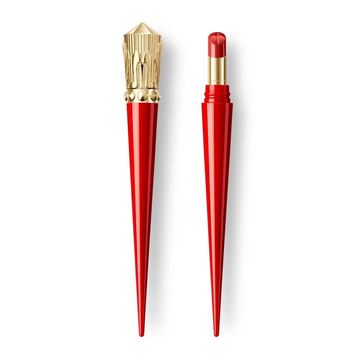 Christian Louboutin Rouge Stiletto Glossy Shine – Shine Lipstick – Rodeo Tomato 155S - Beauty - front view